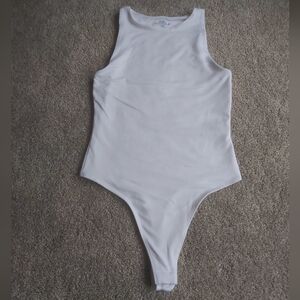 White High-Cut Tank Bodysuit